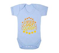 Candy Corn Queen Halloween Statement Baby Grow Vest, 0-3 Months, Pastel Blue
