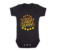 Candy Corn Queen Halloween Statement Baby Grow Vest, 3-6 Months, Black
