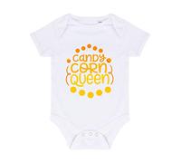 Candy Corn Queen Halloween Statement Baby Grow Vest, 3-6 Months, White