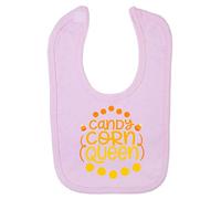 Candy Corn Queen Halloween Statement Cotton Baby bib - Pastel Pink