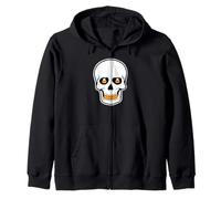 Candy Corn Skull Zip Hoodie