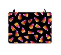 Candy Corn Stove Top Cover for Electric Stove, Halloween Festive Triangles Colorful Halloween Black Rubber Non-Slip Glass Top Cover for Kitchen Cabin Kitchen Decor 28x20 Inch