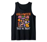 Candy Corn Sweets Candy Costume Spooky Halloween Trick Treat Tank Top
