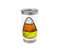 Candy Corn Vintage Distressed Retro Halloween Stainless Steel Insulated Tumbler