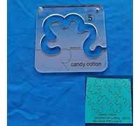 Candy Cotton Template for Quilting Fits Inside FMQ Grip 5