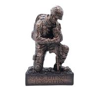 Candy Creations On Cloud 9 Gone but Not Forgotten, Kneeling Soldier Memorial Statue for Fallen Military Heroes