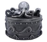 Candy Creations On Cloud 9 Octopus Trinket or Jewelry Box, Gothic Kraken Keepsake Holder, Halloween Horror Room Decor