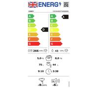Candy CSOW4856TWMBB680 8/ 5KG Washer Dryer - Black