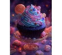 Candy Cupcake 700 Piece Jigsaw Puzzles For Adults, Fun Challenging & Brainteasing 700 piece Adult jigsaw puzzle, Impossible puzzles, Gift for Men/Women, Finished Size is 52x38cm
