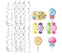 Candy Decorations | 48 Pieces Colourful Lollipop Decorations - for Ceiling Parties | for Home Offices Living Room Bathroom Interior Entrance Parties Dorm