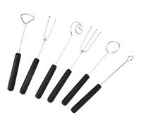 Candy Dipping Tool Set for Chocolate Stainless Steel | Large Circle, Three-prong, Small Circle, Spiral and Two-prong Tools, Simple Smooth Design for Fondue