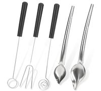 Candy Dipping Tools Set, 3 Pcs Stainless Steel Chocolate Dipping Forks, 2 Pcs Spiral Candy Making Spoons, Chocolate Making Kit for Baking Decor DIY Chocolate