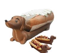 Candy Dish Dachshund Dinner Plate- Hot Dog Holder Tray, Dachshund Design Snack Server for Home Gatherings | Novelty Food Display Plate for Cookouts, Table, Barbecue Buffets, Gift for Pet Enthusiasts
