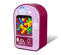 Candy Dispenser, Gumball Machine for Desktop Purple Red, Push-Button Type Manual Candy Machine, Mini Candies Dispenser for Suitable Small Candies, Chocolate Beans, Suit Festival Gifts for Girls or Boy