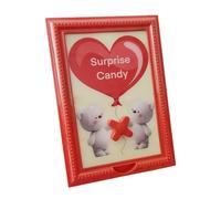 Candy Dispenser Photo Frame, Heart Christmas Decoration for the Home with Candy Dispenser with Stand and Snack Frame, for Nuts, Sweets, Chocolate, Snack, Table, Bedroom