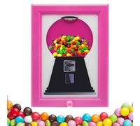 Candy Dispenser Picture Frame, Creative Stand on Table Gumball Machine in Frame, Hanging Candy F-rame for Kids, Wall Mounted Gumball Machine, Funny Sweet Dispenser M-achine Photo for C-Andy Lover