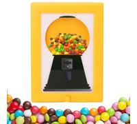 Candy Dispenser Picture Frame, Creative Stand on Table Gumball Machine in Frame, Hanging Candy F-rame for Kids, Wall Mounted Gumball Machine, Funny Sweet Dispenser M-achine Photo for C-Andy Lover