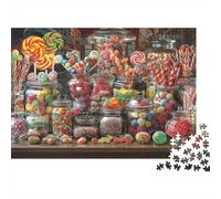 Candy Display Jar 1000-Piece Jigsaw Puzzle Floral Stone Pathway- Recycled Cardboard for Adults And Kids 52x38cm/1000pcs