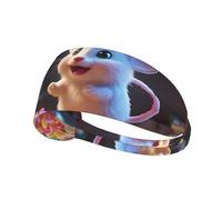 Candy Eating Mouse Elastic Sports Headband Soft Breathable Fast Sweat Absorption for Womenâ€™s Yoga Running Fitness Stay Dry