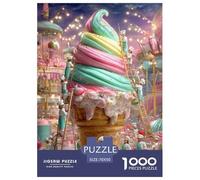 Candy Factory Jigsaw Puzzles Puzzle for Adults Kids. 1000 Piece Whimsical Challenge Toy Educational Game Home Decoration for Educational Games Gifts 70x50cm/1000pcs