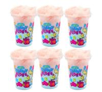 Candy Floss 20g eacg tub Great for Summer Parties and Children's Birthday Party Pack Light & Airy Cotton Candy in a Sealed Cup Vegan & Vegetarian (6)