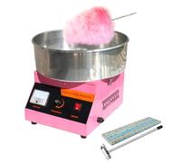 Candy Floss Machine, 1000W Cotton Candy Machine Commercial with Stainless Steel Sugar Scoop, Pink Candy Floss Makers for Kids, Girl, Home, Birthday, Parties, Festival, Carnival