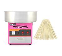 Candy Floss Machine Commercial KuKoo Making Machine with 500 Candy Floss Sticks Cotton Candy Maker Fun Party Cooking Snacks Bundle