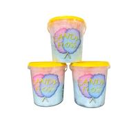 Candy Floss Tubs 6 x 50g | Pink Vanilla, Blue Raspberry or Mixed Flavours | 1 Litre Tubs | Soft Fluffy Cotton Candy | Party Sweets, Birthdays, Weddings & Events