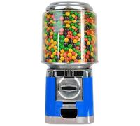 Candy Gumball Vending Machine,Toy Vending Machine,Commercial Candy Dispenser Machine,for 22-32Mm Capsules,Portable Interactive Games(Blue)