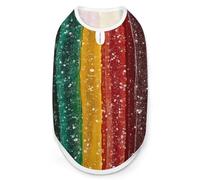 Candy Gummy Strips Colorful Dog And Cat Clothes Pet Summer Sleeveless T Shirt Basic Vest XL