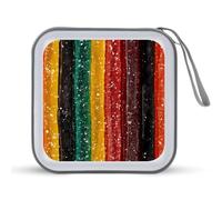 Candy Gummy Strips Colorful Portable CD Case Holder 48 Capacity Travel DVD Storage Boxs Wallet Bag