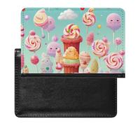 Candy Happy Passport Cover Protector Rfid Blocking Passport Holder Id Card Holder Secure Travel Wallet Organizer for Passport Tickets Credit Cards, style, One Size