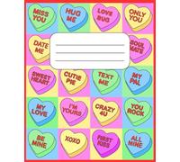 Candy Hearts Composition Notebook