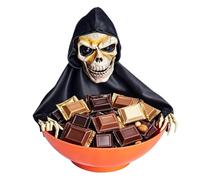 Candy Holder Halloween Animated Skeleton Holiday Decor