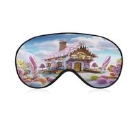 Candy House Sleep Mask Candy House Light Blocking Sleeping Eye Mask, Eye Cover with Adjustable Strap Eye Sleep Shade Cover