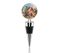 Candy House Wine Stopper Decorative Wine Bottle Stopper Reusable Bottle Stoppers Vacuum Beverage Stoppers Saver for Bar, Holiday Party Keep Wines Fresh Suitable for Standard Bottles
