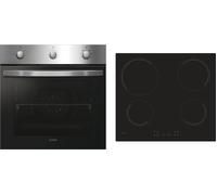 Candy Idea P CI27XCH64CCBS Built In Electric Single Oven and Ceramic Hob Pack - Stainless Steel / Black - A+ Rated, Stainless Steel