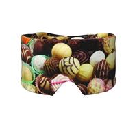 Candy Image Print Sleep Eye and Ear Muffs Mask - Soft & Breathable, Ideal for Travel, Meditation, and Nighttime Use