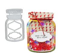 Candy Jar Bottle Metal Die Cuts, Candy Jar Bottle Frame Metal Cutting Dies Cut Stencils Card Paper Craft DIY Template Metal Cutting Dies Album Embossing Paper Dies for Card Making Scrapbooking