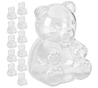 Candy Jar - PP, 1.97 x 2.1 x 2.76 inches, Bear Shaped Candy Boxes, Cute Storage, Decorative Mini Set, Kitchen Storage for Snacks, Sugar, Chocolate, Cookies, Gelatin Treats