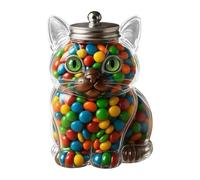 Candy Jar with Lid, Animal Shape Airtight Snack Container, Airtight Food Storage Kitchen Jar for Chocolate Nuts Pet Treats, for Pet Lovers