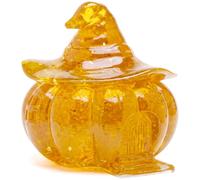 Candy Jars With Lids Handmade Crystal Pumpkin Jar For Home Decor Yellow | Halloween Candy Storage, Witchy Fall Home, Thoughtful Handmade