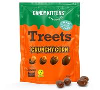 Candy Kittens Introduces - Treets, Crunchy Corn - Plant-Based Vegan Chocolate Crunchy Snack, Ideal for Sweet Hampers or Pick & Mix, Vegan Sweets Made with Cocoa-Free Choviva Shell - 120g, Pack of 1