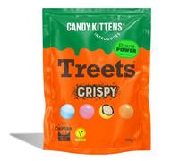 Candy Kittens Introduces - Treets, Rice Crispy - Plant-Based Vegan Chocolate Crunchy Snack, Ideal for Sweet Hampers or Pick & Mix, Vegan Sweets Made with Cocoa-Free Choviva Shell - 120g, Pack of 1