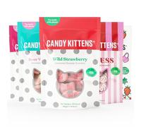 Candy Kittens Vegan Sweets CORE Selection (5 x 140g) - Chewy Sweets Bundle, Wild Strawberry, Sour Watermelon, Very Cherry, Eton Mess & LOVES - Ideal Treats for Vegans & Vegetarians, 5 Bags