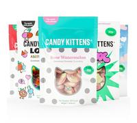Candy Kittens Vegan Sweets DISCOVERY Selection, 5 x 140g, Vegan Chewy Sweets Bundle - 5 Packs, Wild Strawberry, Sour Watermelon, Shox, Wanderlust & LOVES, Ideal Vegetarian Treats