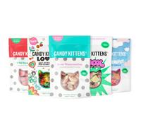 Candy Kittens Vegan Sweets DISCOVERY Selection (5 x 140g), Vegan Chewy Sweets Bundle - 5 Packs - Wild Strawberry, Sour Watermelon, Shox, Wanderlust &