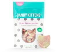 Candy Kittens Vegan Sweets Sour Watermelon - Plant-Based Vegan Treats with Fruity Flavour, No Nasties, Made with Real Fruit Juice - Ideal Snacks for Sweet Hampers & Pick and Mix - 140g Pack of 1