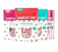 Candy Kittens Vegan Sweets The OG Selection (4 x 140g) - Vegan Chewy Sweets Bundle, Wild Strawberry, Sour Watermelon, Eton Mess & Very Cherry - Ideal Snacks for Sweet Hampers & Pick and Mix