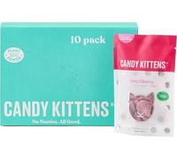 Candy Kittens Vegan Sweets, Very Cherry (140g, Pack of 10) - Fizzy Sweets, Chewy Treats with Fruity Flavors, Plant-Based Ingredients, No Nasties, Vegan Snacks for All, Made with Real Fruit Juice